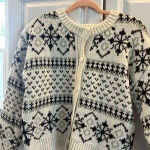 Freshman Black and White Knit Sweater
